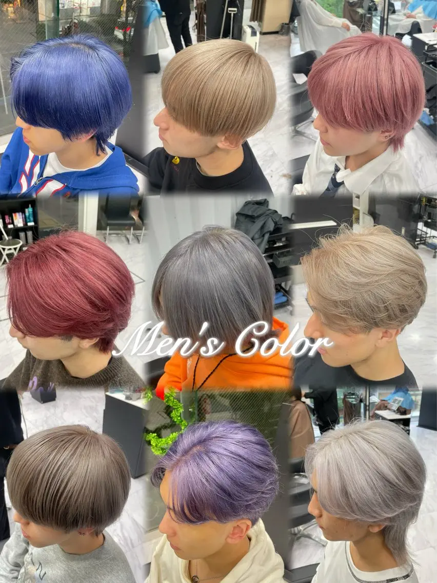 🩵メンズ限定🩵メンズカット➕ケアブリーチ➕デザインカラーの写真