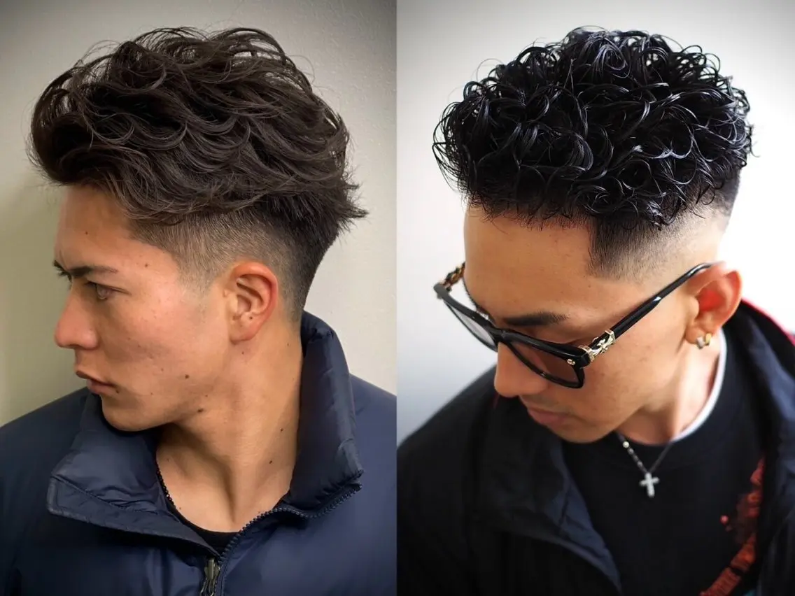 ショート フェード×パーマ 🌟れな🌟のヘアスタイル
