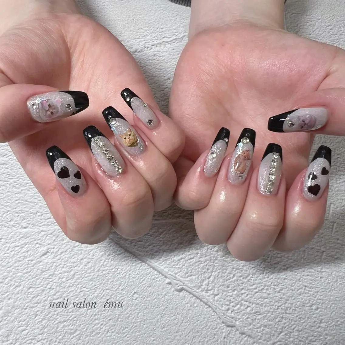 ロング ハンドネイル nail salon émuのネイルデザイン