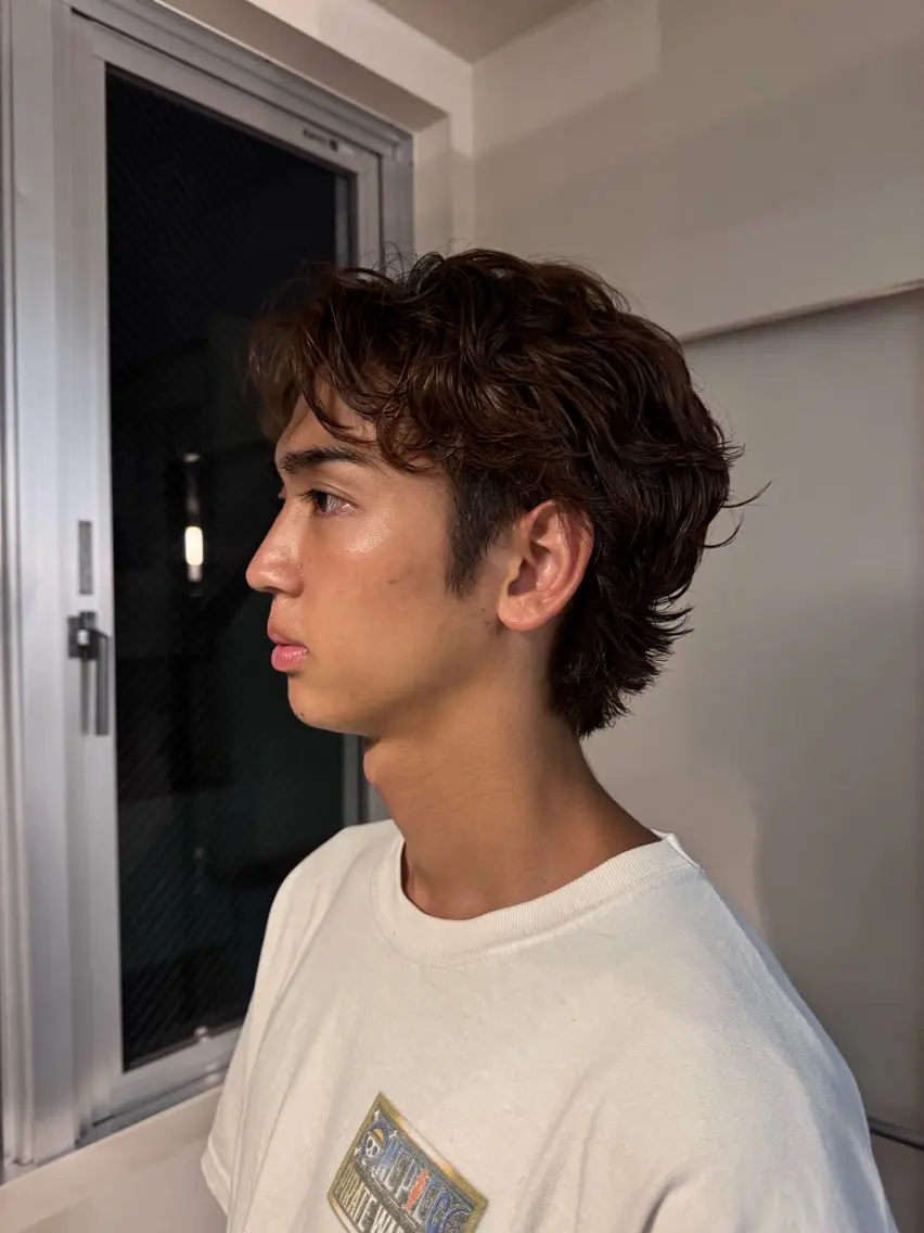 ショート メンズ パーマ 🦢パーマモデル 様募集中🦢AI🫧のヘアスタイル