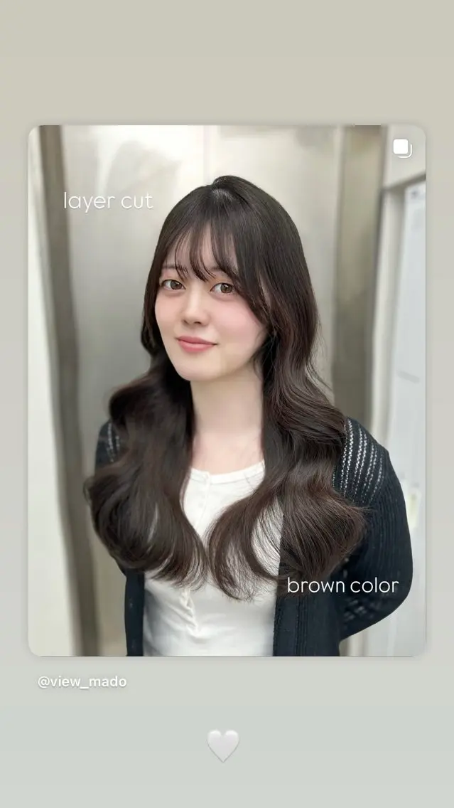 ロング カラー レイヤーカット 似合わせカット カット ヘアカラー 似合わせカット/心斎 橋/ヘアセットのヘアスタイル