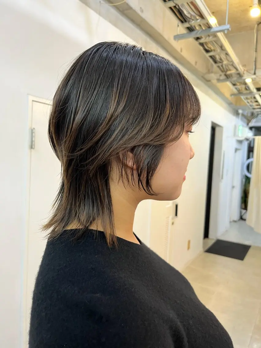 ショート ショートヘア ウルフカット カット トリートメント ブリーチ有無Wカラー メンズパーマ大成のヘアスタイル