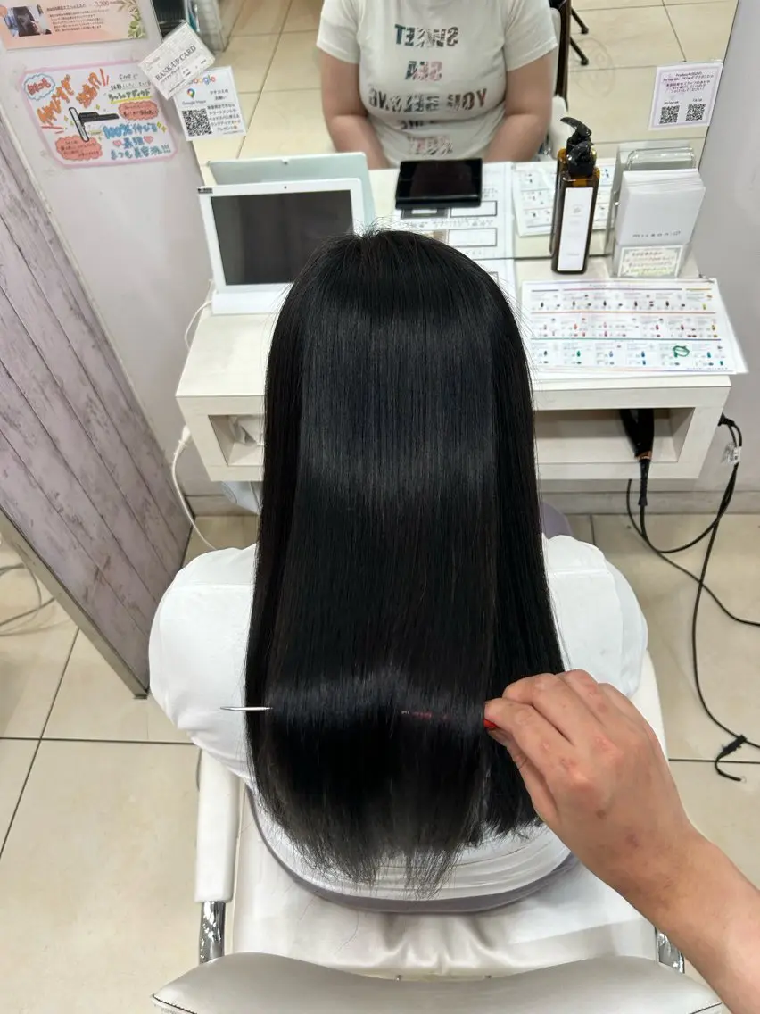 ロング 縮毛矯正 カット 縮毛矯正 【髪質改善カラー】 瀧田嵐士🇰🇷のヘアスタイル
