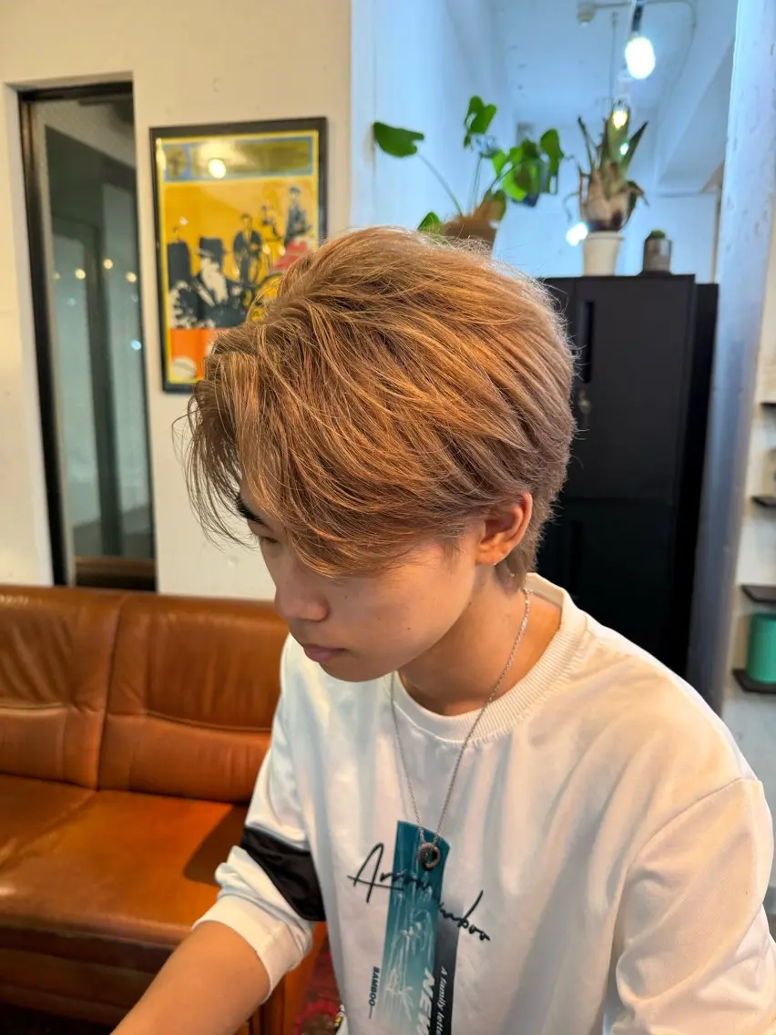 ショート カラー メンズ カット ヘアカラー HARBOR ゆづきのヘアスタイル