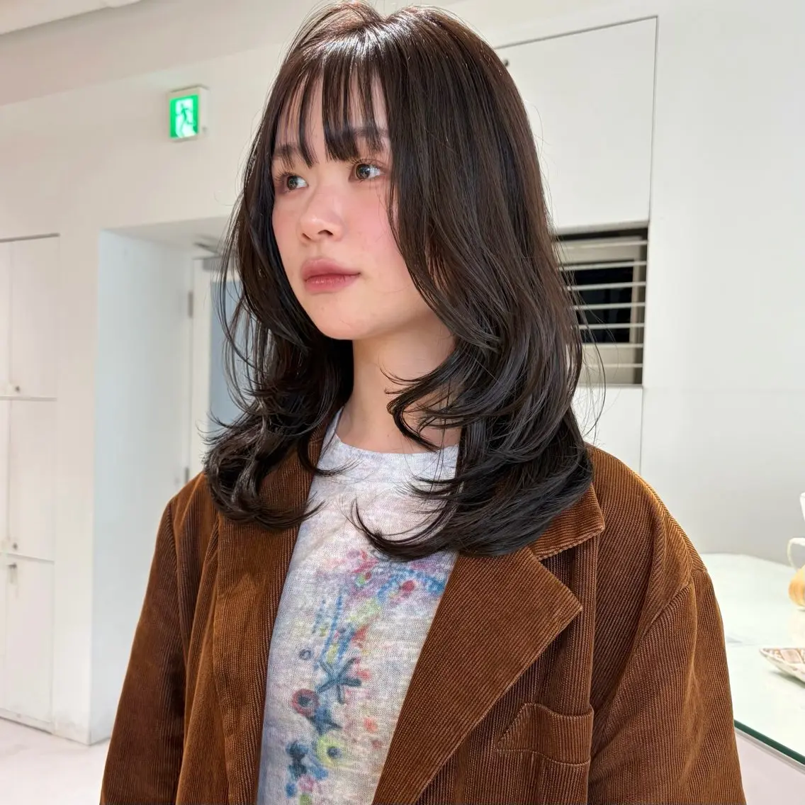 セミロング カット ヘアカラー haruko🎀⌇ レイヤーカットのヘアスタイル