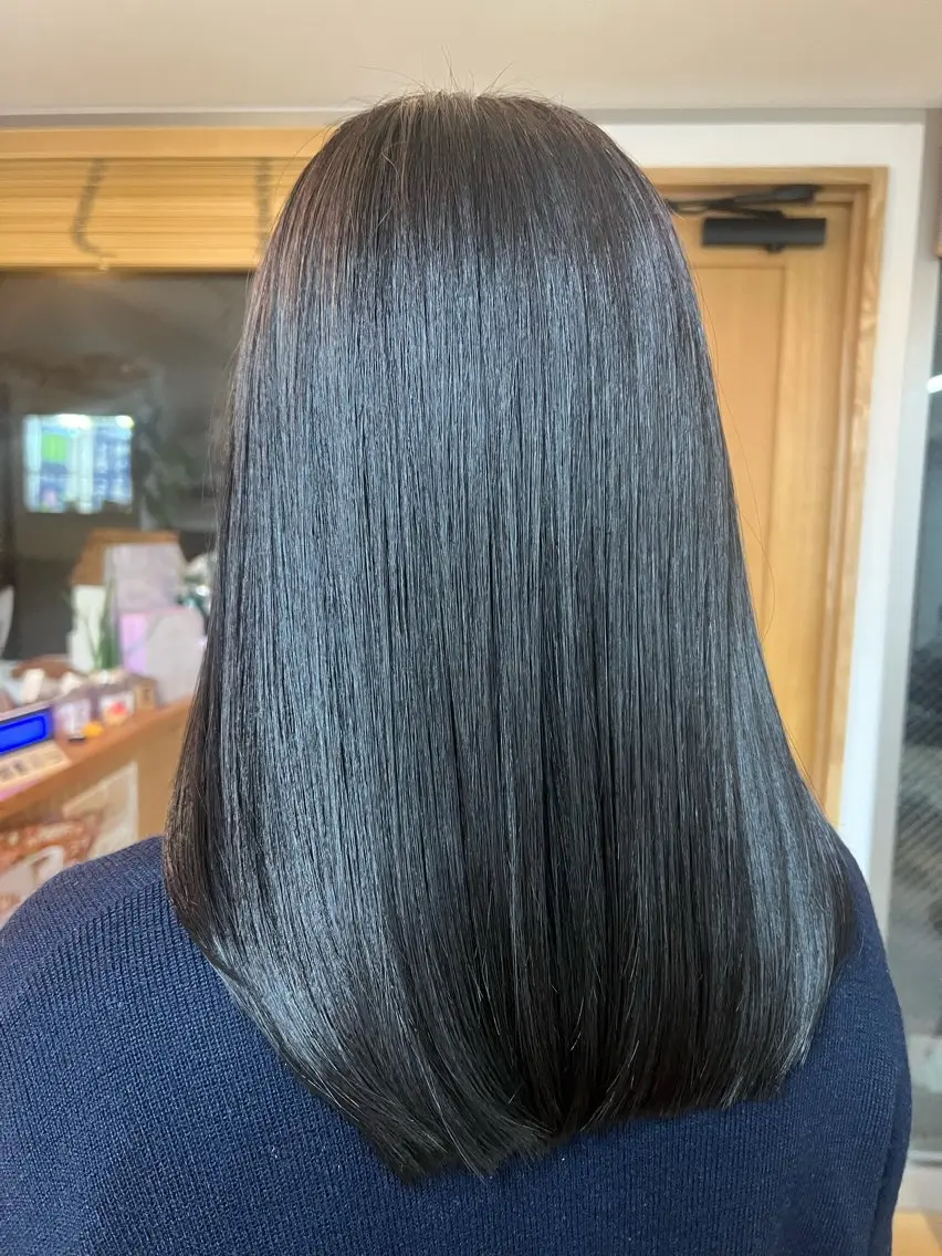 ミディアム カラー オーガニックカラー 田中 しずかのヘアスタイル