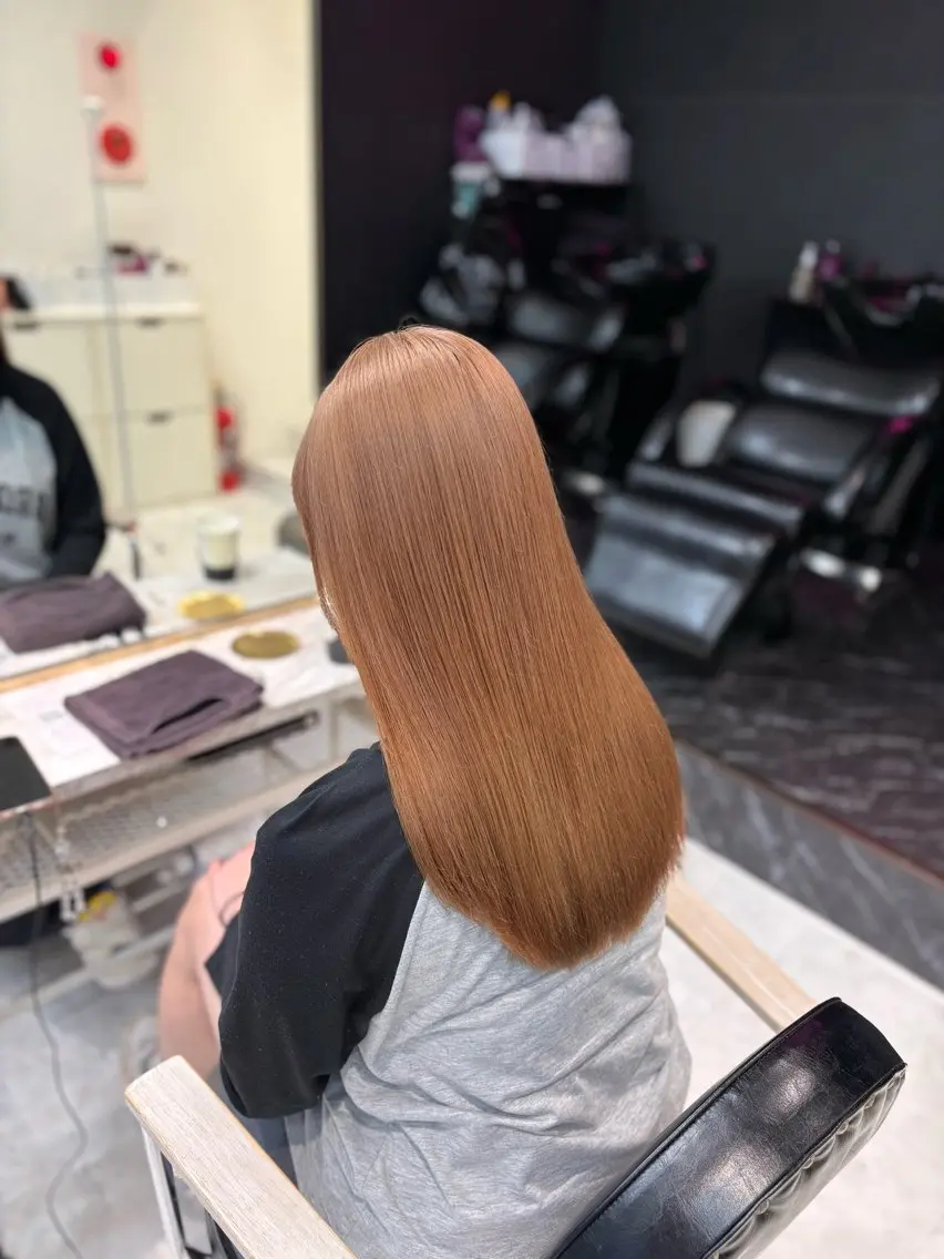 ロング カラー ベージュカラー ミルクティーベージュ カット ヘアカラー トリートメント ヘアセット 色落ち綺麗🩰ハイ トーン🎀RINKAのヘアスタイル