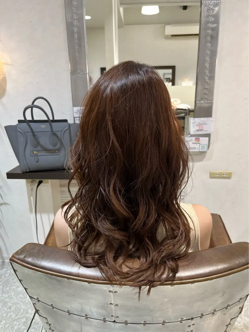 ロング カラー ブラウンカラー 田中 和可のヘアスタイル