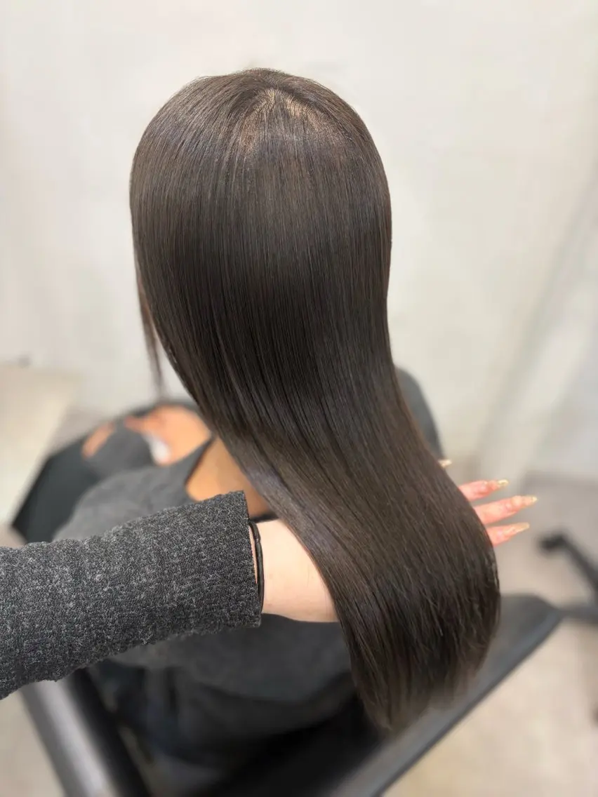 ロング 髪質改善 縮毛矯正 ヘアカラー 縮毛矯正 Core Haruのヘアスタイル