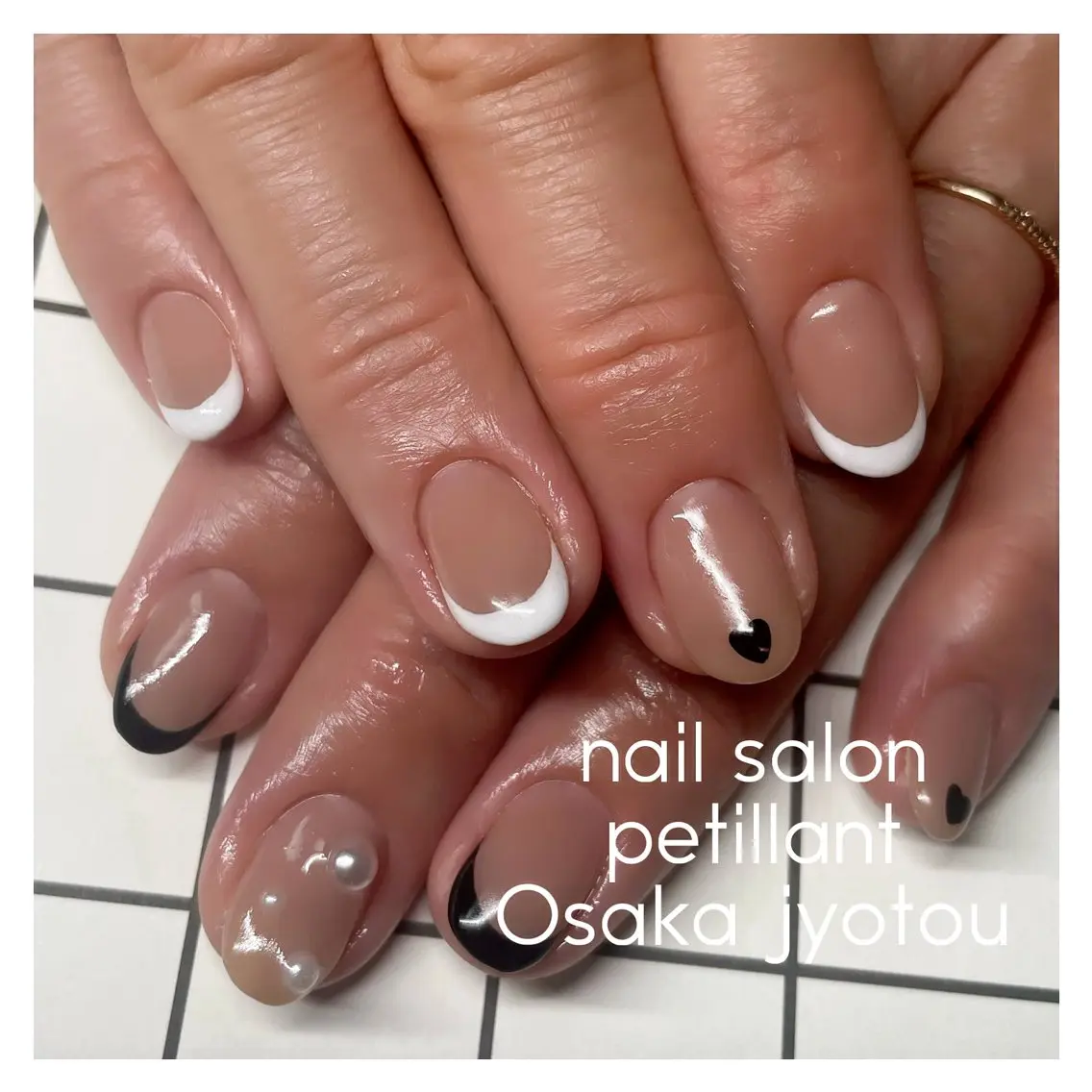 ネイル アートネイル フレンチネイル シンプルネイル nail salon petillantのネイルデザイン