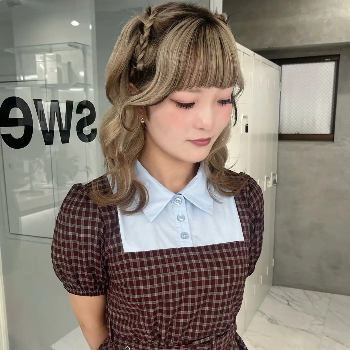 ヘアアレンジ ヘアセット 広香🪽ハイトーン/ レイヤー/ヘアセットのヘアスタイル