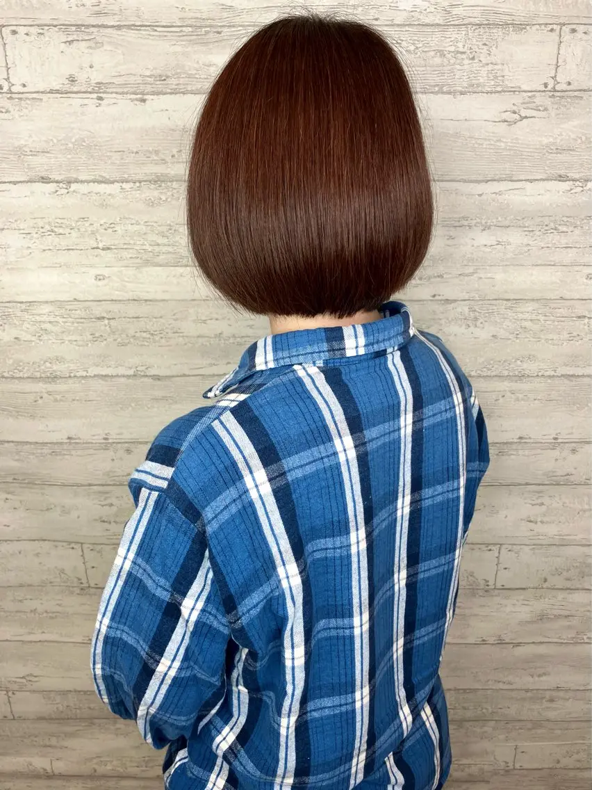 ショート カラー ブラウンカラー オレンジ オレンジブラウン 小池 穂果/ 府中のヘアスタイル