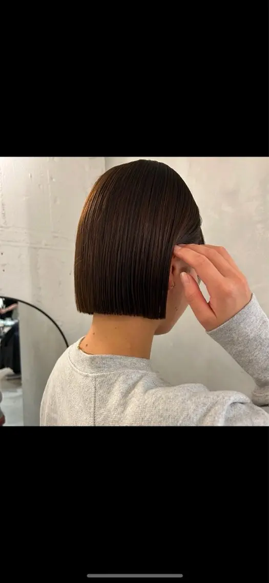 ショート カラー カット ヘアカラー トリートメント 切りっぱなしBOB 職人💜Anzuのヘアスタイル