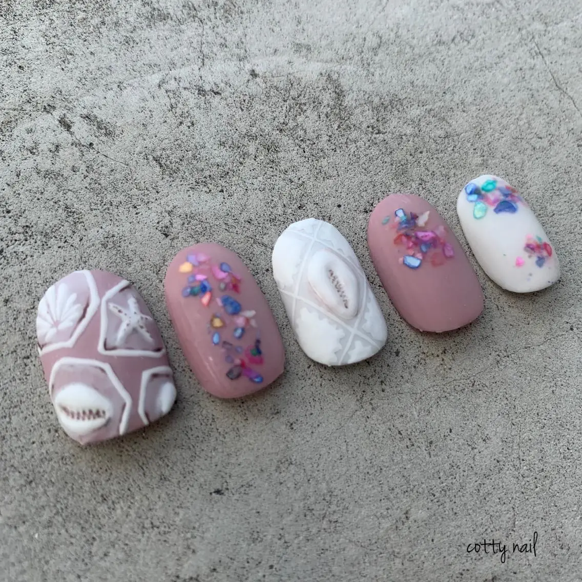 ネイル ジェルネイル ニュアンスネイル 夏ネイル cottynail -miki-のその他イメージ