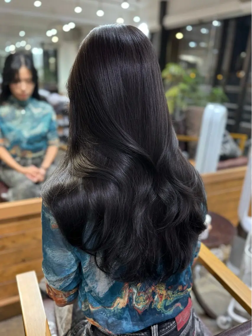 ロング カラー カット ヘアカラー 髪質改善✨艶髪✨ レイヤーカット 田畑のヘアスタイル