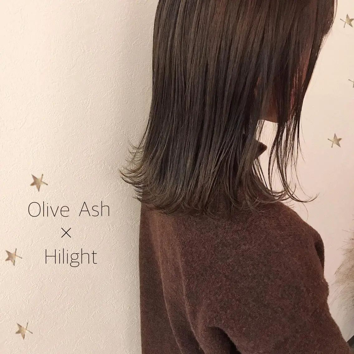 ミディアム カラー カット ヘアカラー 市川 千夏のヘアスタイル