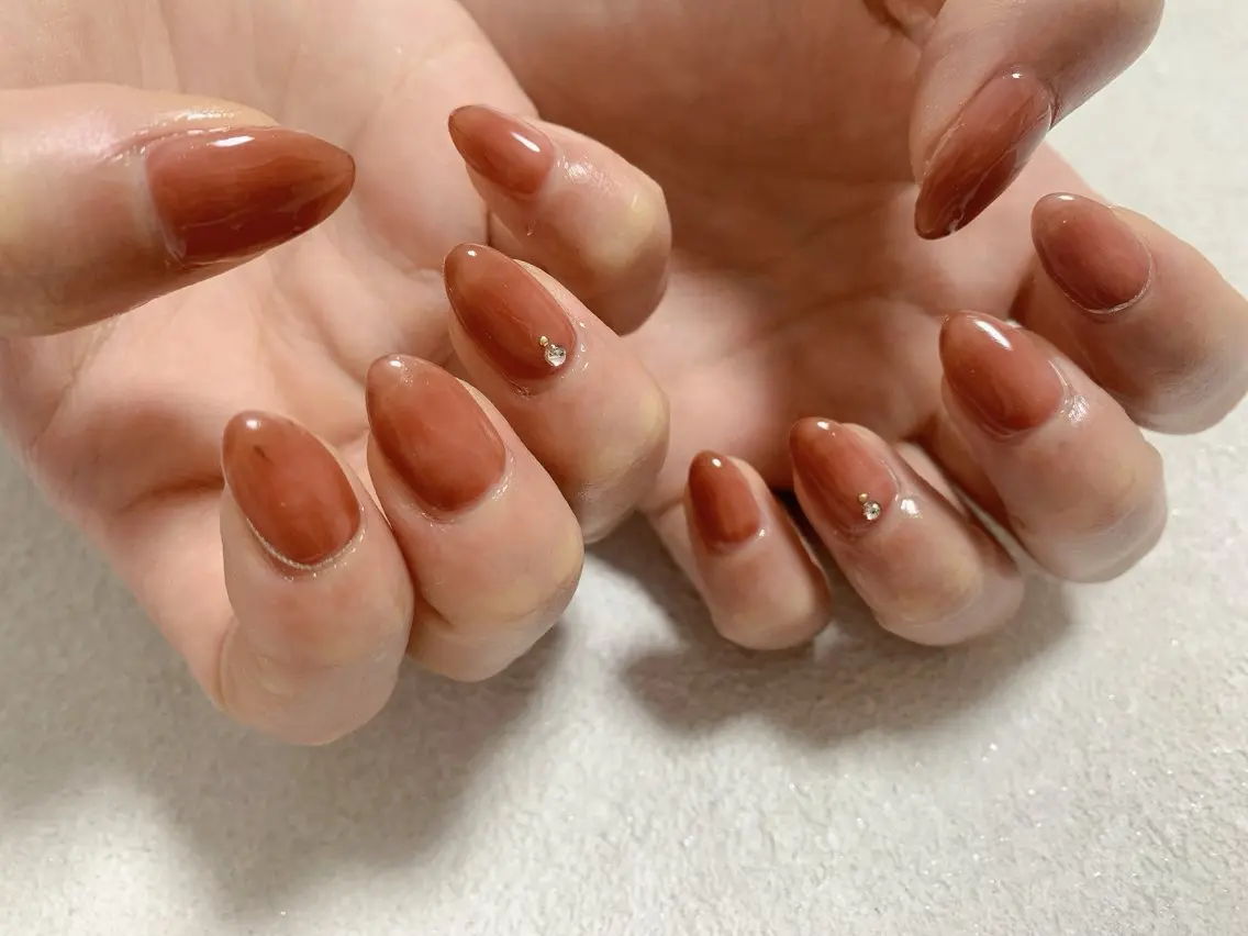 ネイル ジェルネイル メンズネイル オフィスネイル ワンカラーネイル パラジェル kiki nail たまプラーザのネイルデザイン
