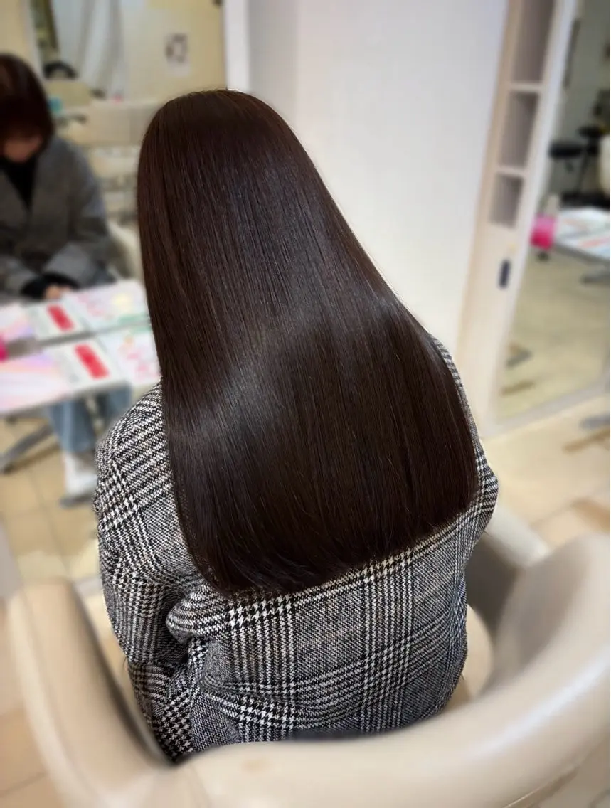 ヘアカラー 縮毛矯正 トリートメント 💖改善カラー 板倉百花💖のヘアスタイル