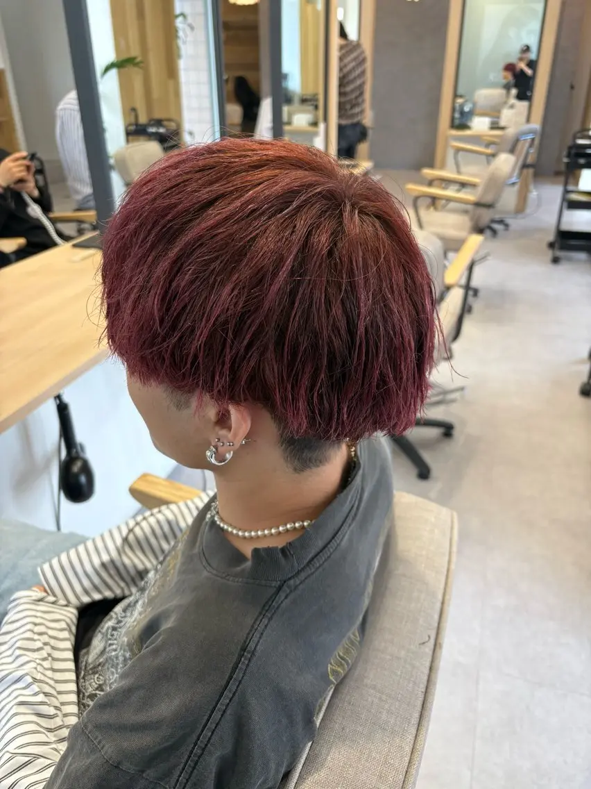 ショート メンズ カット ヘアカラー トリートメント サイトウ ユリコのヘアスタイル