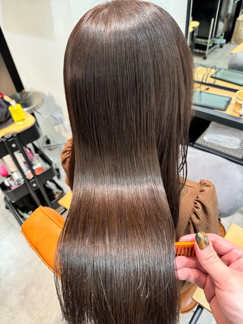 ロング カラー ハイライトカラー ハイライト 髪質改善 カット ヘアカラー トリートメント 内藤　宏紀 tidasmileのヘアスタイル