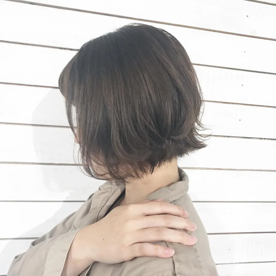 ショート 切りっぱなしボブ ボブ 縮毛矯正 髪質改善寺坂雄飛💐のヘアスタイル