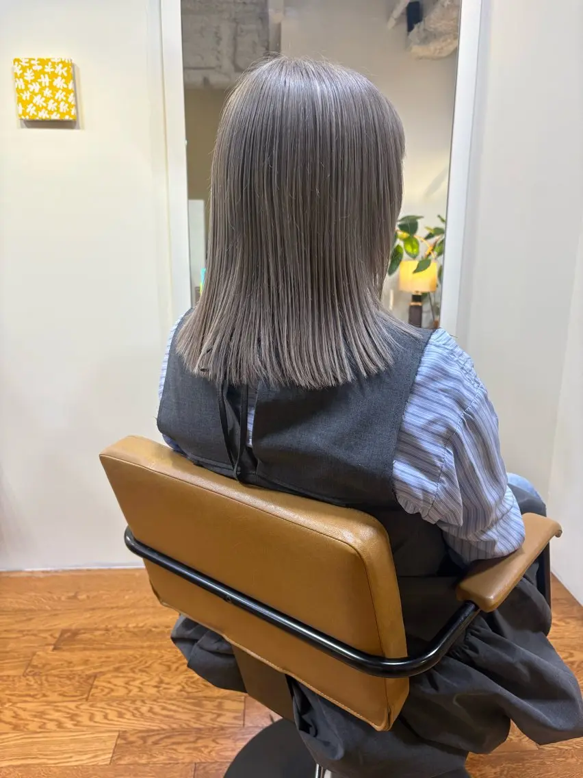 セミロング カラー カット ヘアカラー トリートメント 堺 鳳 ママ美容師 yukariのヘアスタイル