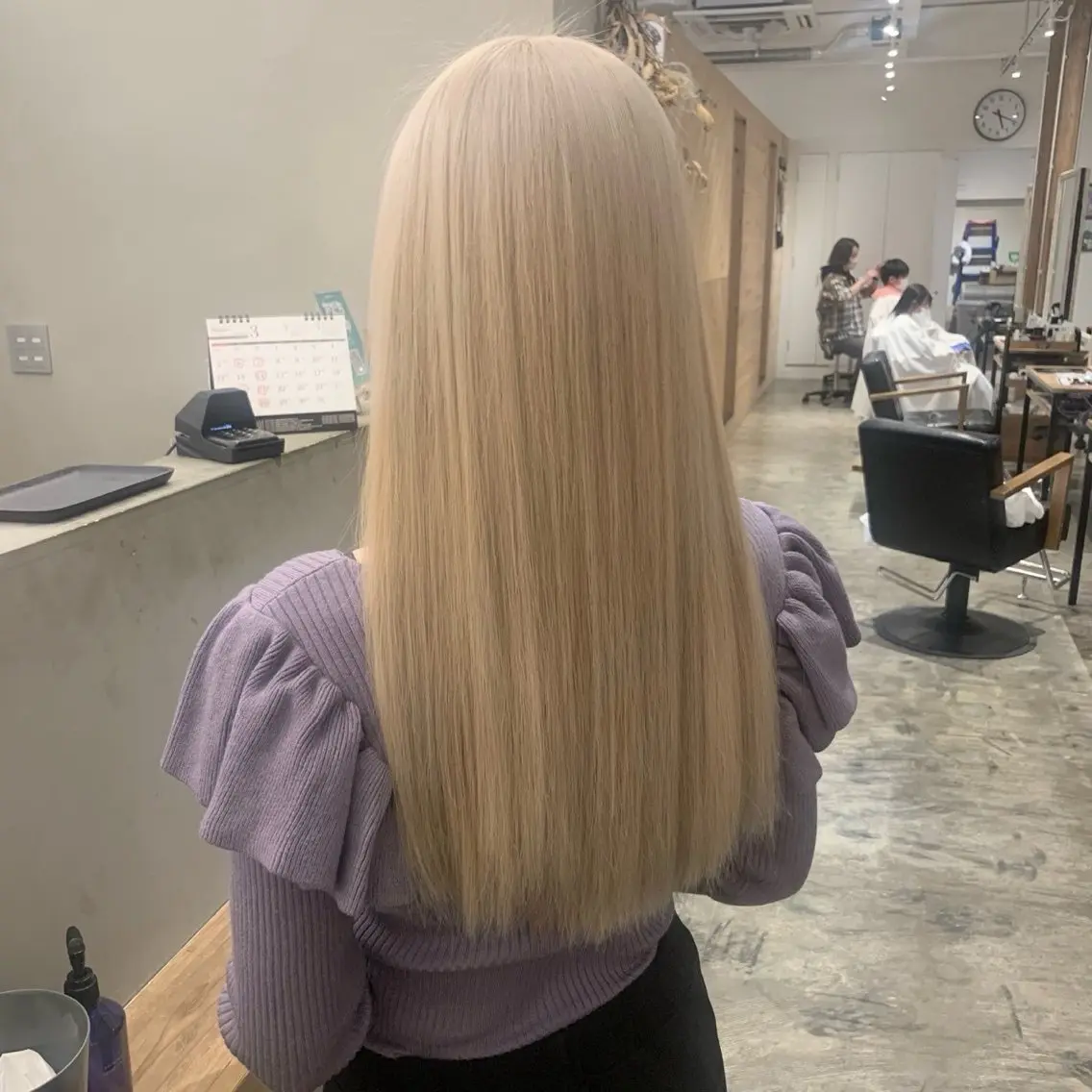 ロング カラー 蓮田 好良のヘアスタイル