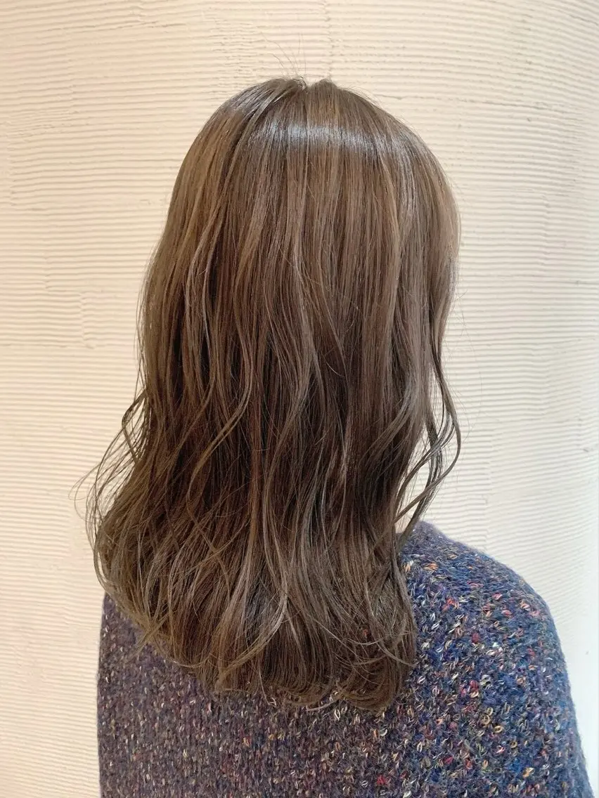 セミロング くびれヘア 髪質改善 韓国風ヘア レイヤーカット 似合わせカット カット ヘアカラー トリートメント 岡山駅/髪質改善 透明感カラー🐼のヘアスタイル