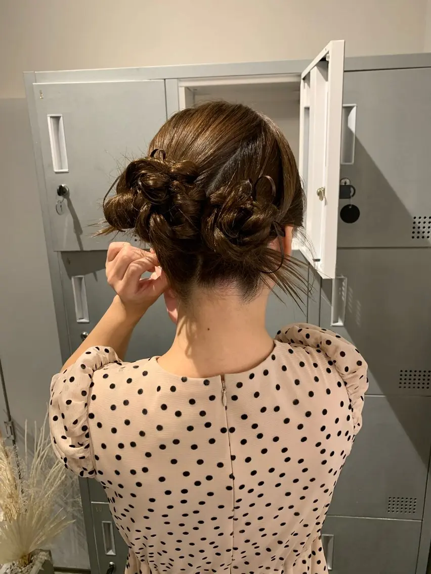ロング ヘアアレンジ ヘアセット ブリーチ/アレンジ 天満/chihiroのヘアスタイル