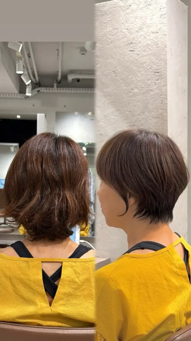 ショート カラー カット ヘアカラー 佐藤優晟/カラー/ 癖毛ショート/表参道のヘアスタイル
