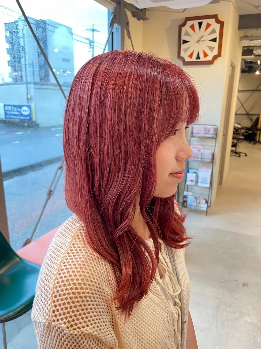 ミディアム カラー カット ヘアカラー 梅田 拓実のヘアスタイル