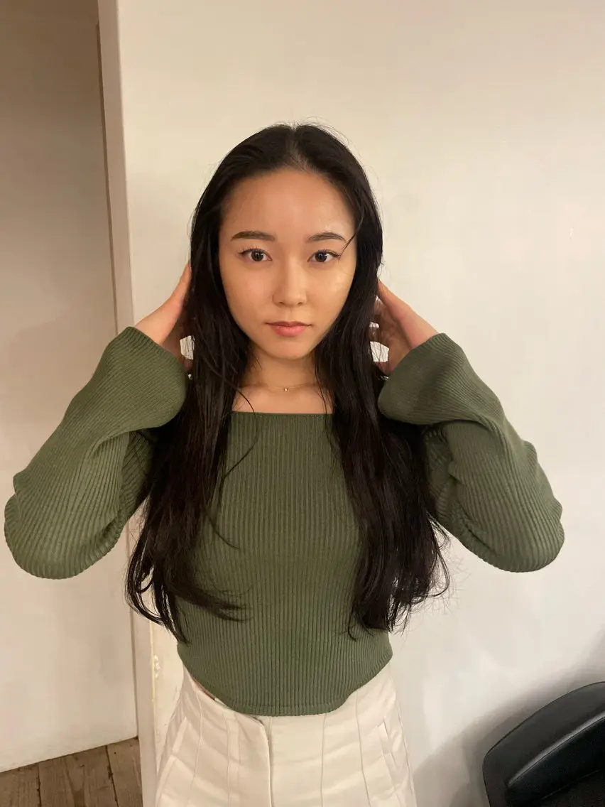 ロング カラー 黒髪 ブルーカラー ブルーブラック 透明感カラー ネイビーカラー 原宿/ケパーマ 🧺ユウマのヘアスタイル