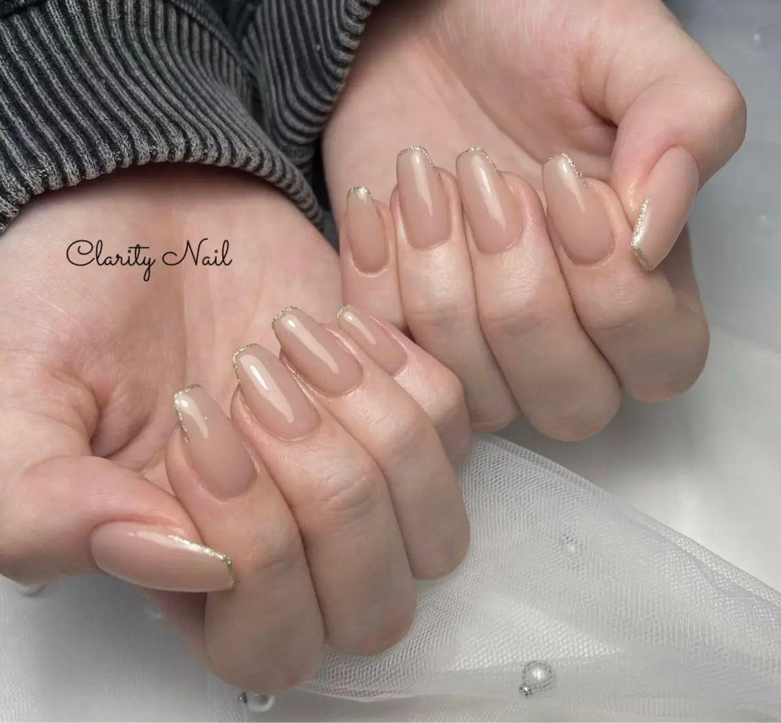 ネイル ラメ(グリッター) ワンカラーネイル ハンドネイル Clarity Nailのネイルデザイン