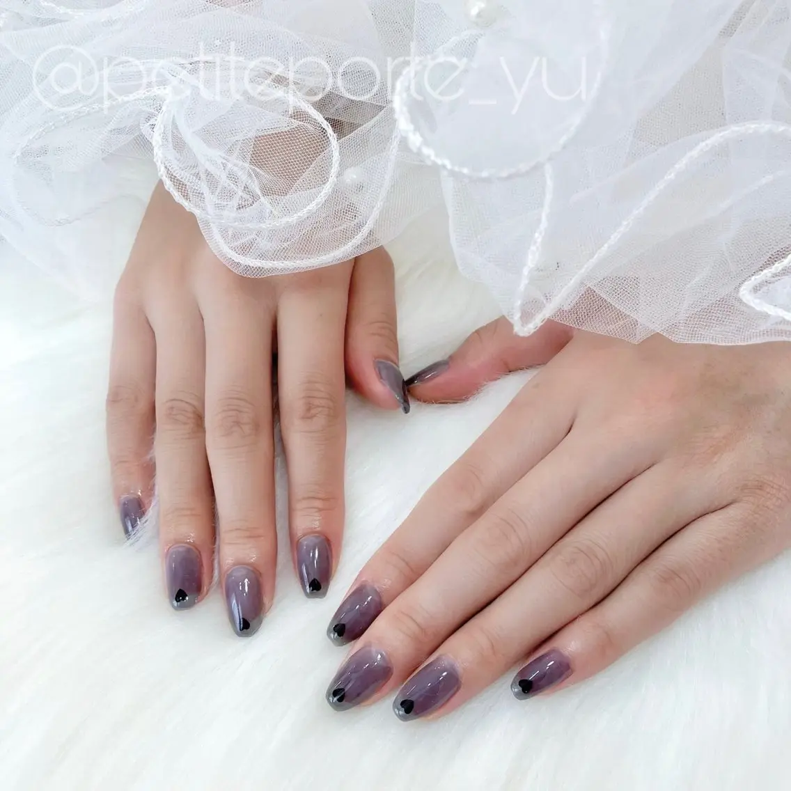 ネイル ハート ハンドネイル petite porteのネイルデザイン