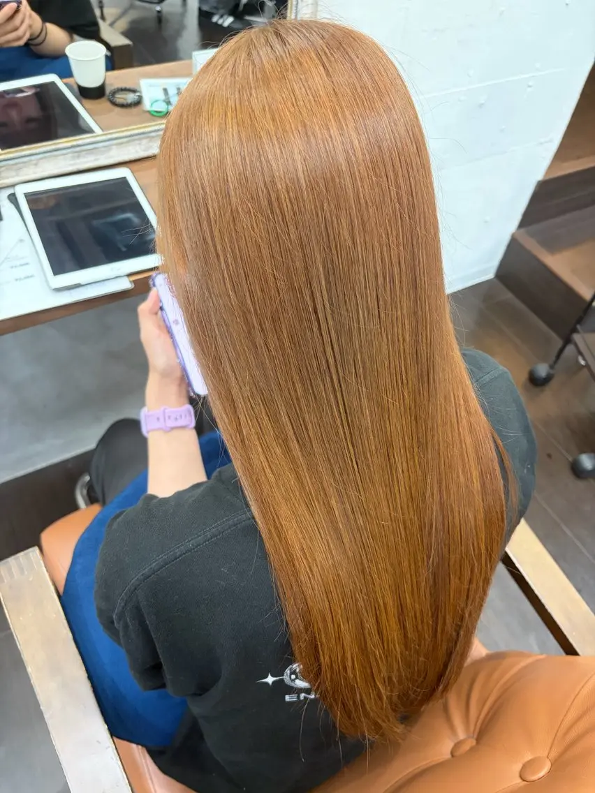 ロング カラー ブリーチ ダブルカラー ブリーチなしカラー you🪼 名駅カラーモデル🎨のヘアスタイル