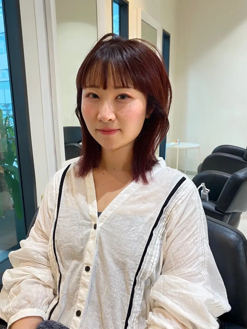 ミディアム カラー カット ヘアカラー トリートメント mai / linoah˚✧のヘアスタイル