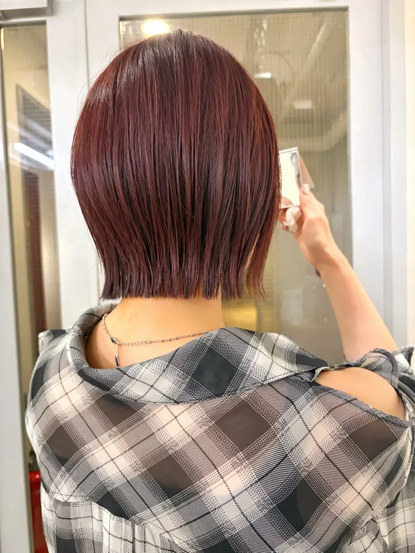 ショート カラー 加藤好/ボブ /レイヤー/暖色🧡のヘアスタイル