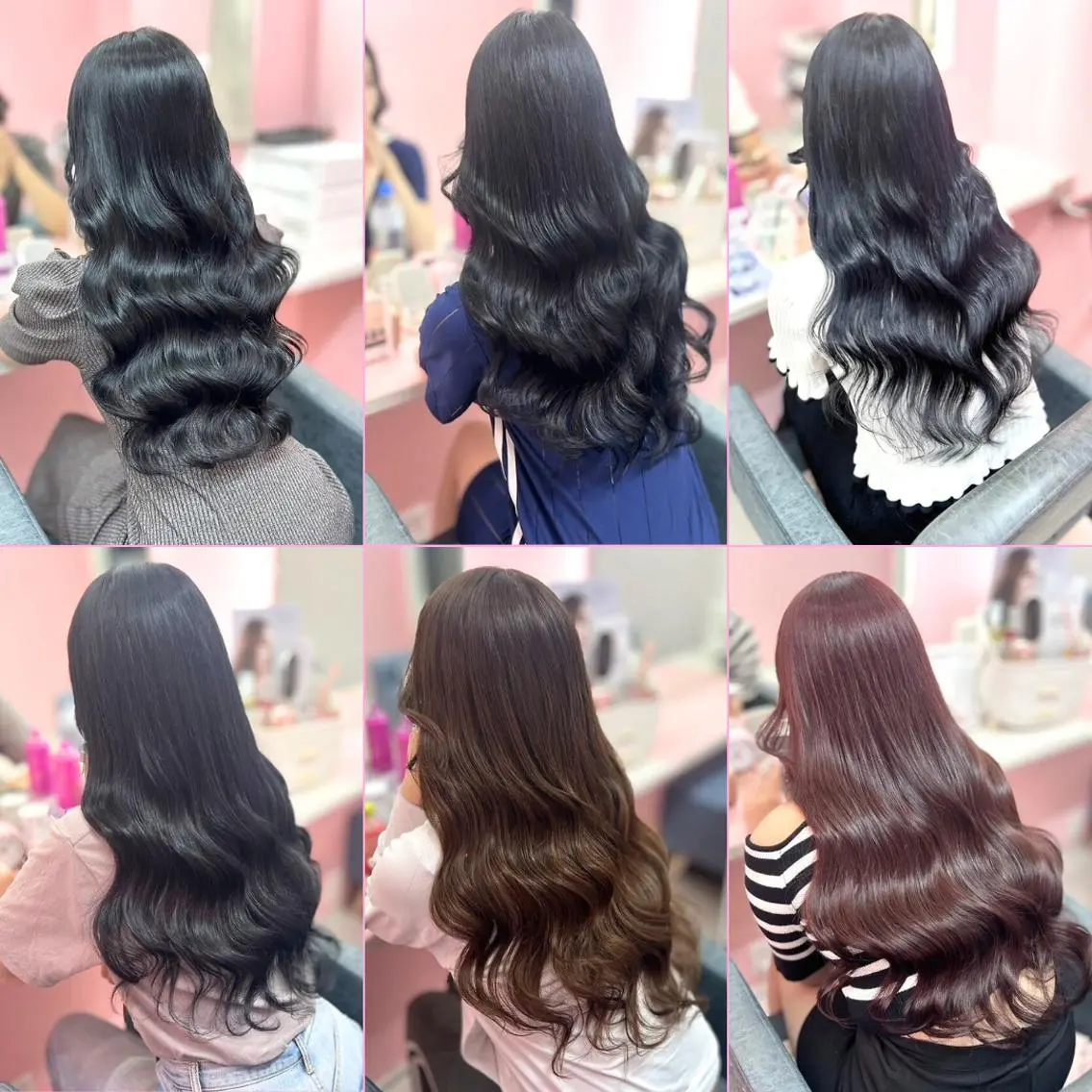 ❕ヘアカラー+シールエクステ100本までつけ放題💎韓国ヘア🇰🇷ロングタイプ** ※補足説明を必ずお読み下さい!の写真