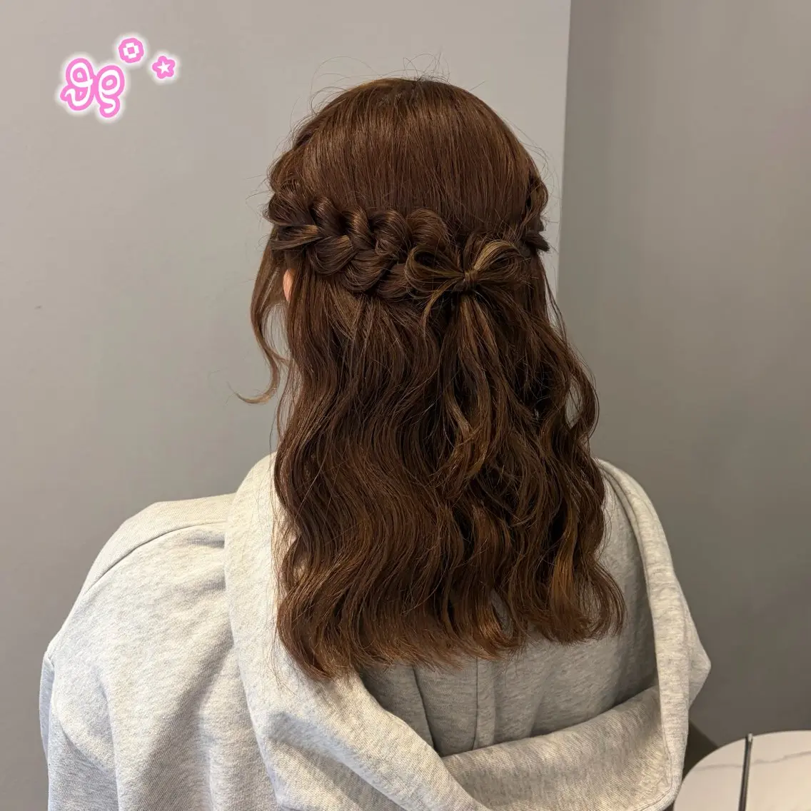 ヘアアレンジ ハーフアップ ヘアセット 顔周り/ガーリー /ヘアメ/あつはのヘアスタイル