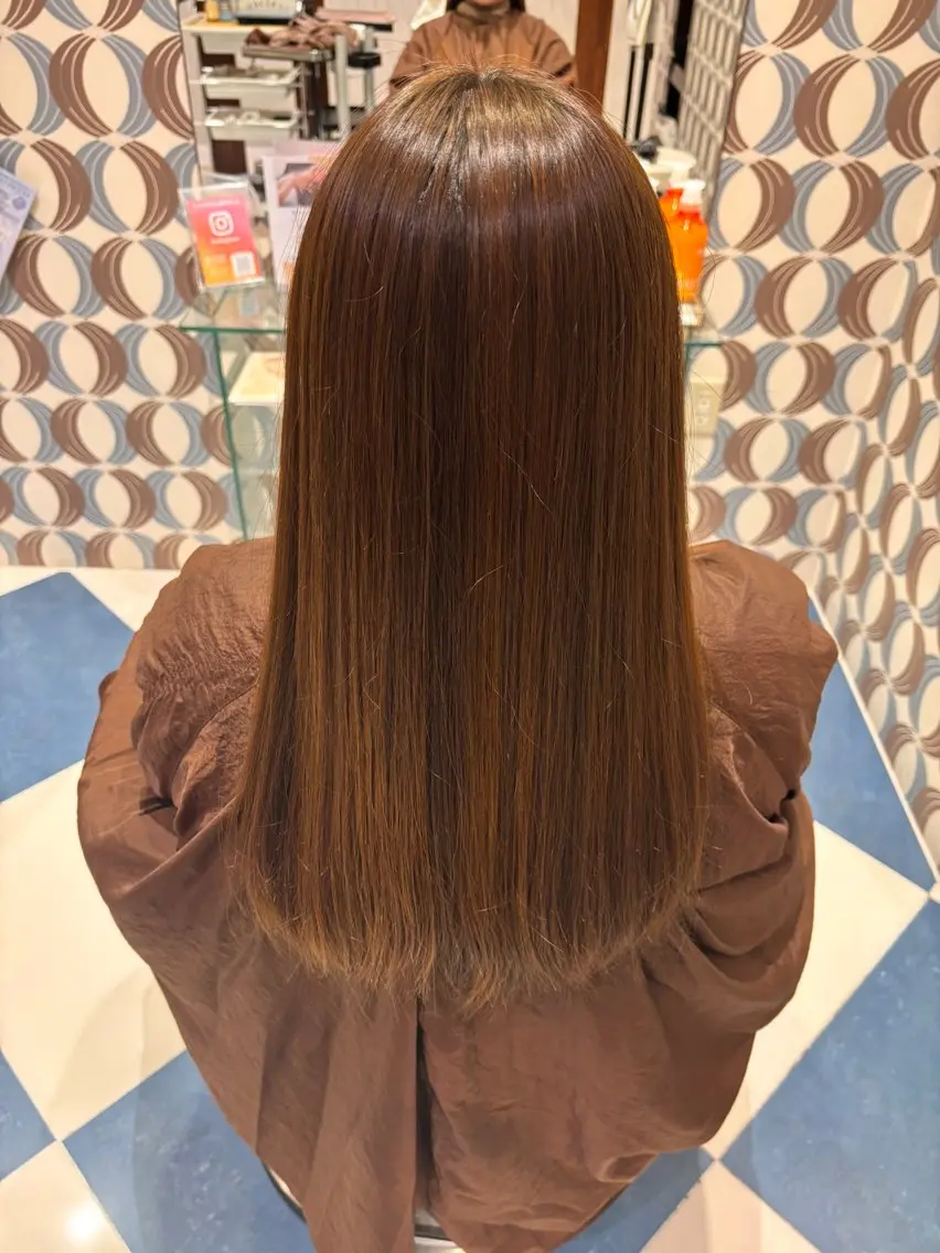 ロング 縮毛矯正 高橋 佳那のヘアスタイル