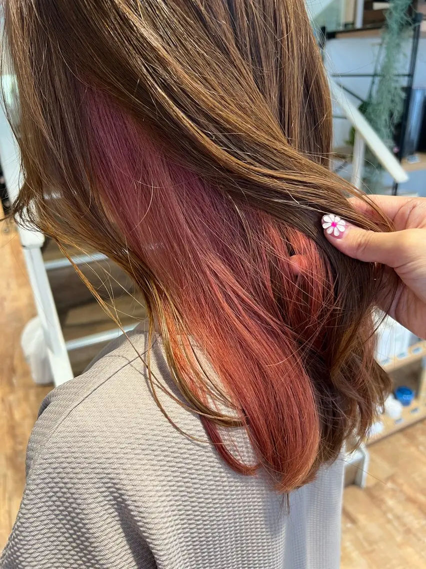 カラー ヘアカラー トリートメント インナーカラー♡ Nanakoのヘアスタイル