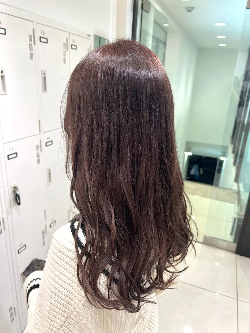 セミロング カラー ブラウンカラー ショコラブラウン ヘアカラー トリートメント 【暖色カラー特化】 中山由梨のヘアスタイル