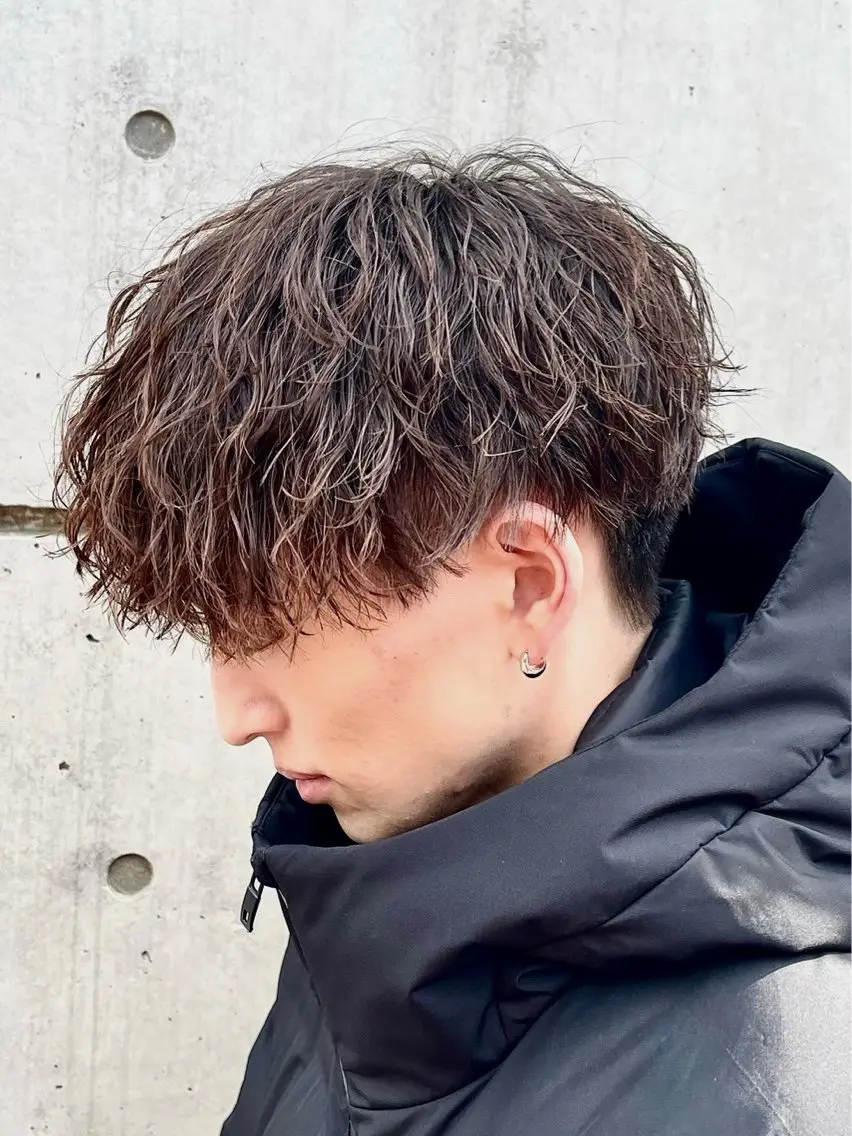 ショート パーマ メンズ 恵比寿メンズカット モデル無料/かずきのヘアスタイル