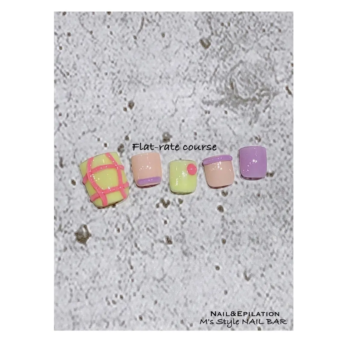 ネイル 成人式 入学式 長さ出し フットネイル フレンチネイル M's Style NAIL BARのネイルデザイン