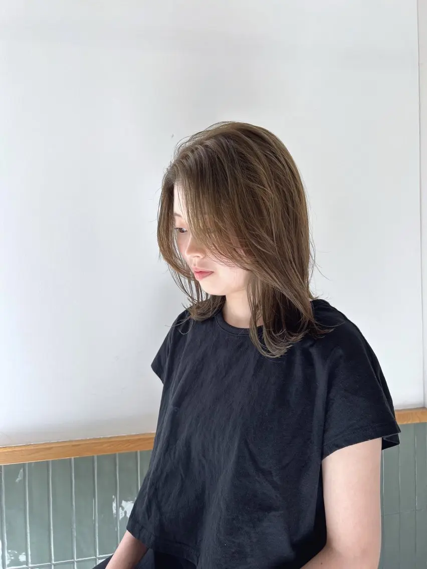 ミディアム カラー ヘアアレンジ カット ヘアカラー トリートメント 【代表】 たき〜のヘアスタイル
