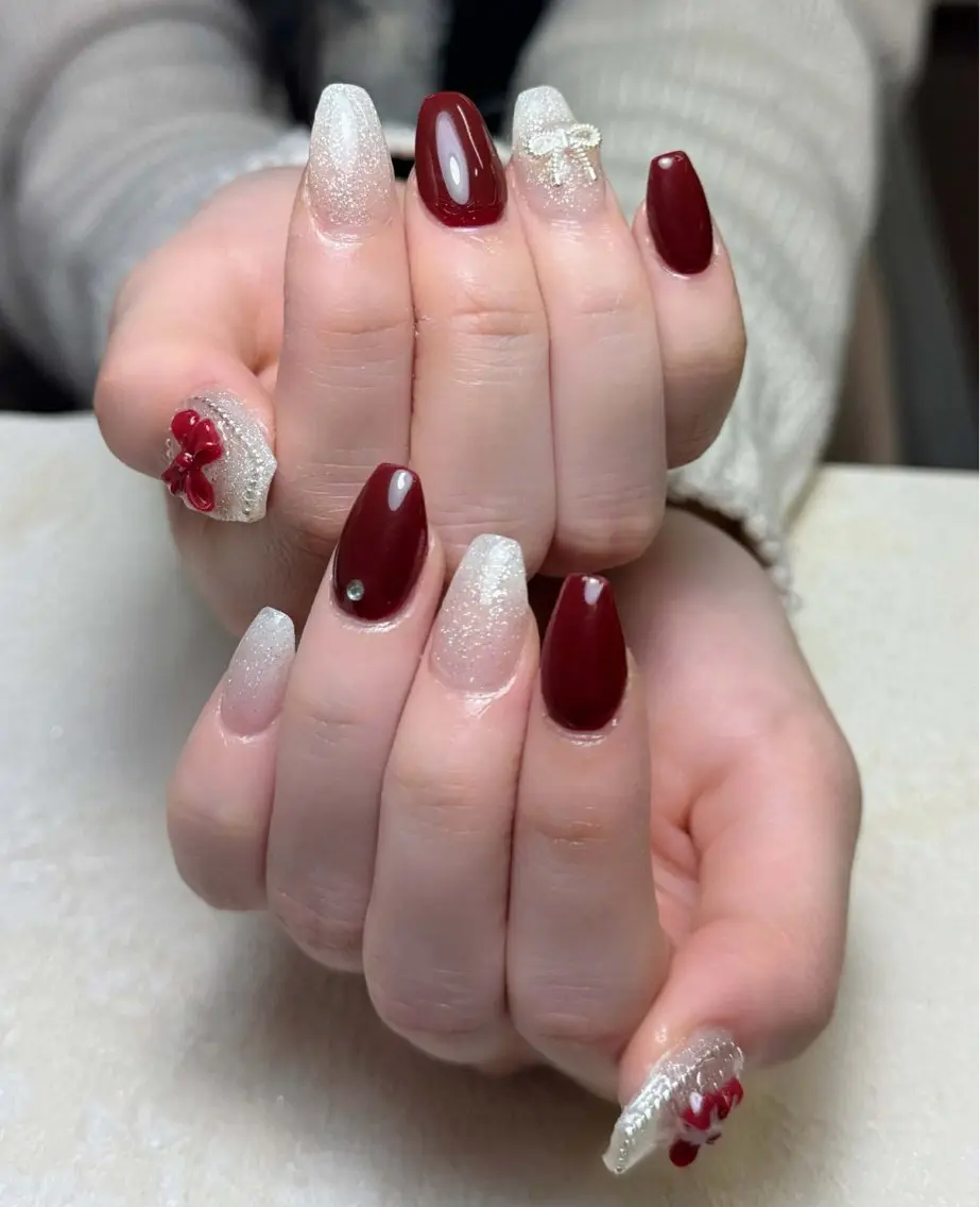 ネイル アートネイル 長さ出し フレンチネイル ジェルネイル ガーリー ハンドネイル 中野駅から2分 MEO NAILのネイルデザイン