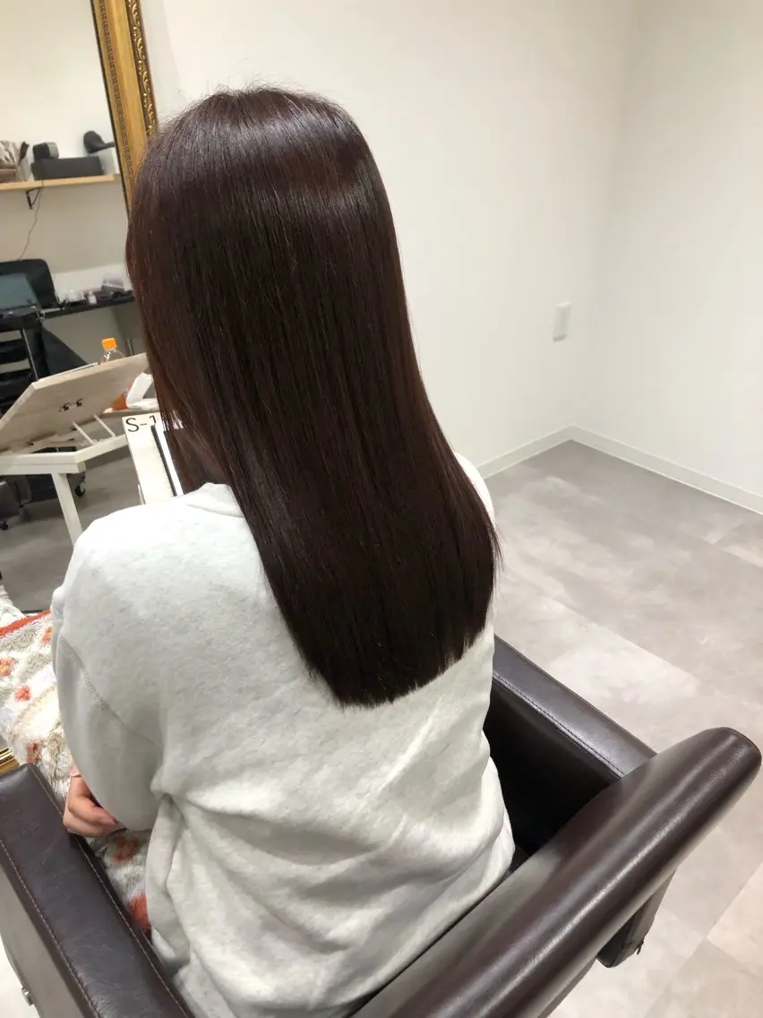 セミロング 髪質改善 カット ヘアカラー トリートメント ⭐️艶髪⭐️髪質改善 newi町田 山本のヘアスタイル