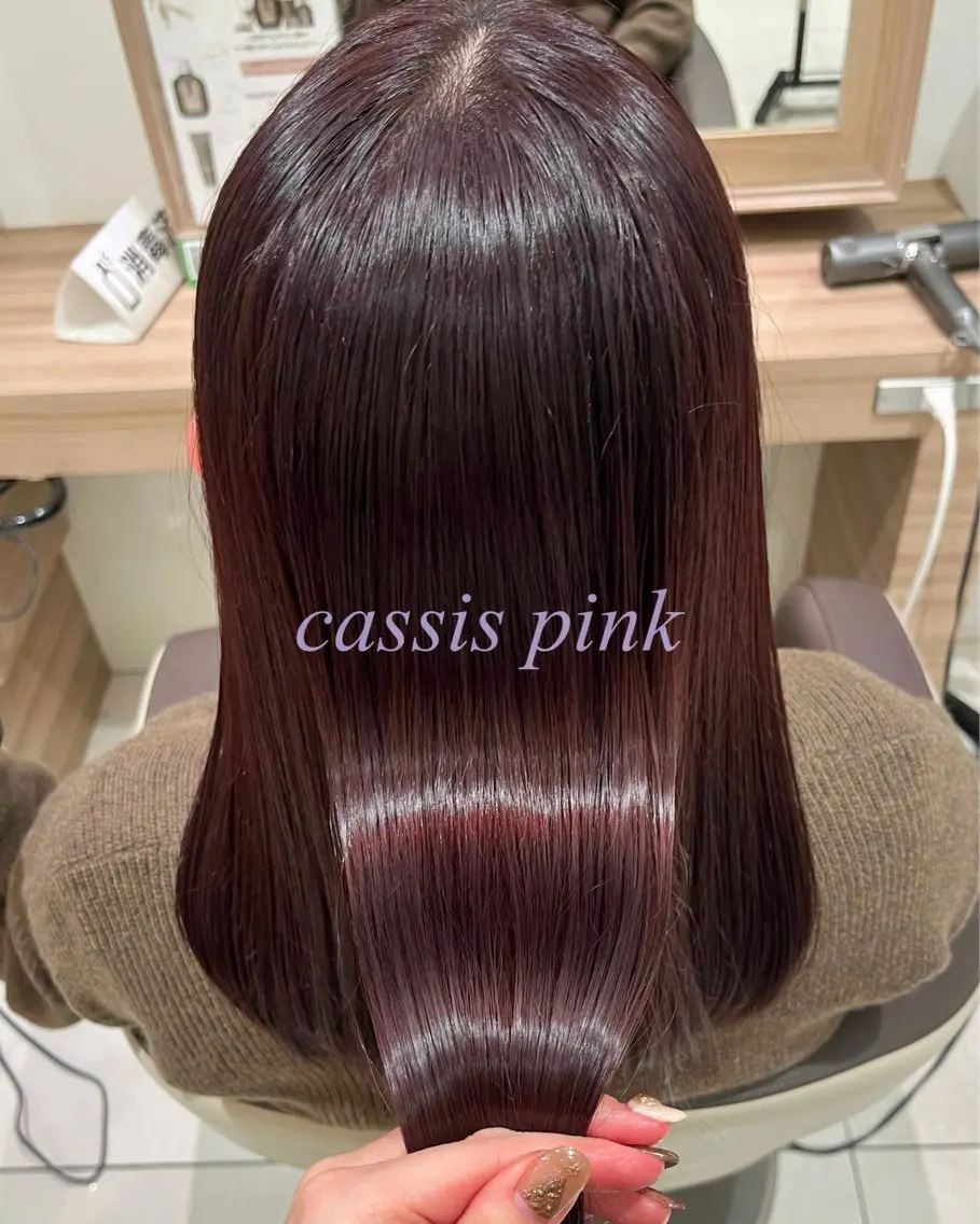 ロング カラー カシス 《艶髪質改善》 かのん☽⑅ ˖のヘアスタイル