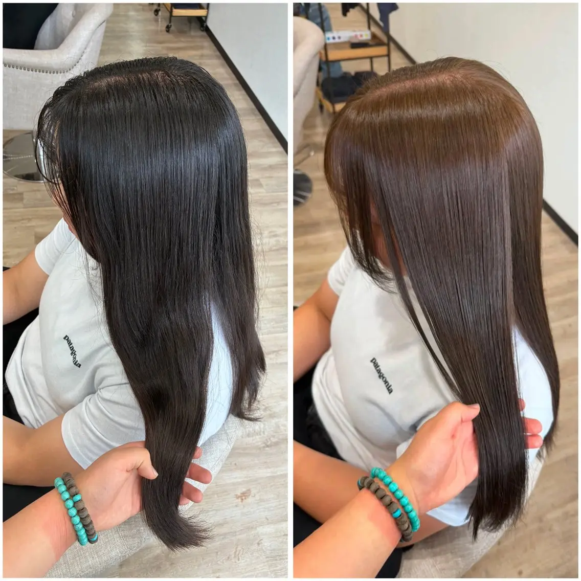 ロング カラー ベージュカラー ブリーチ ダブルカラー ヘーゼル ブリーチなしカラー ヘアカラー トリートメント 🌺髪質改善カラー/ 齋藤ゆうなのヘアスタイル