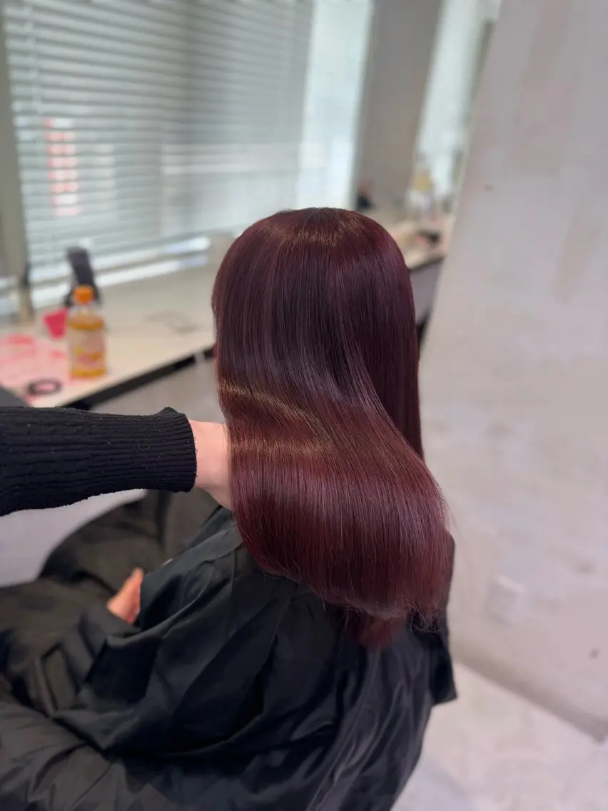 ロング ヘアカラー トリートメント ヘッドスパ ヘアセット ♥️韓国風透明感 暖色misa♥️のヘアスタイル